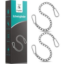 Poprkdre Hanging Chair Chain, Extension Chain, Hanging Chair, 66 cm Punch Bag, Chain Extension with Two Carabiners, Load up to 250 kg (Pack of 2)