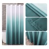 YI & ZE Teal Blue Ombre Shower Curtain Sets for
