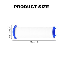 sourcing map 6 Pcs Shower Head Filter with Calcium Balls 3 Inch PP Cotton Filter Cartridge Replacement High-Pressure Handheld Fan Shower Jet Sets