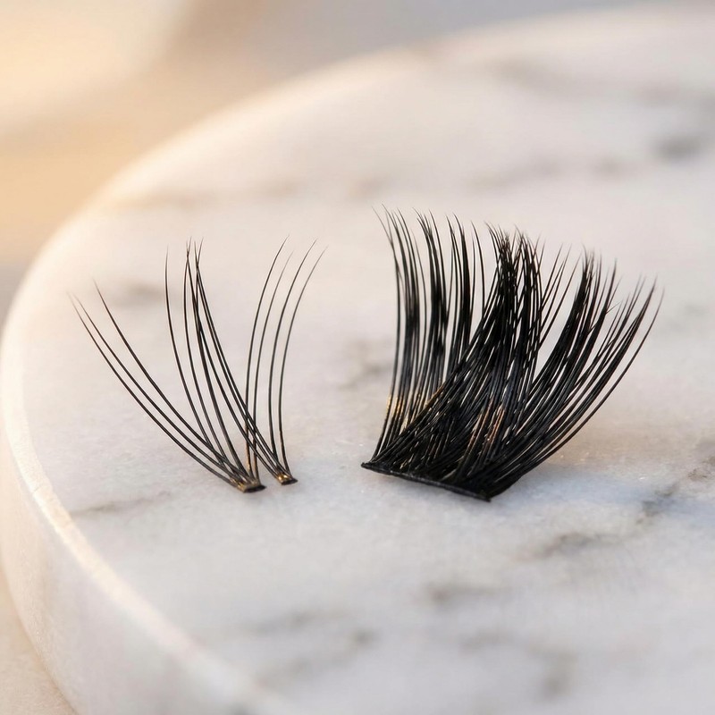 708 Pieces Cluster Lashes Kit, 30-40-50-60-80-100D Fluffy Russian Lashes Extensions,