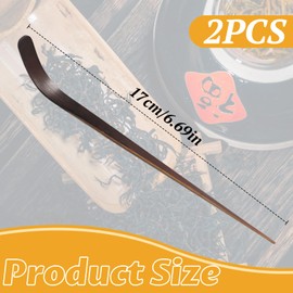 Colorich Matcha Spoons, Chashaku Spoon with Hooks, Essential for Preparing Matcha Tea, Matcha Accessories, Pack of 2