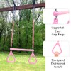 18" Pink Trapeze Swing Bar Rings 48" Heavy Duty Plastic