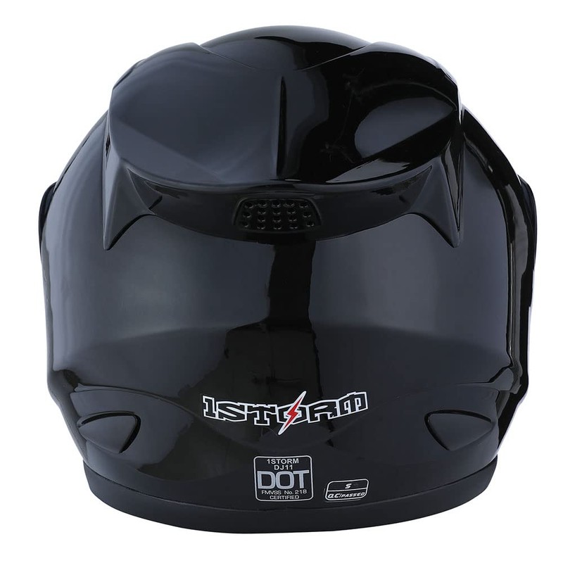 1STORM Motorcycle Bike Full FACE Helmet Mechanic Glossy Black