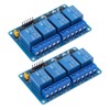 2PCS 4 Channel Relay Module Optocoupler Isolation ABS Solid State