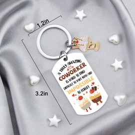 MOEXUKO Farewell Gifts for Coworkers Goodbye Gifts for Coworkers Keychain Thank You Gift for Coworker Work Bestie Leaving Birthday Retirement Thanksgiving Funny White Elephant Gift for Coworker