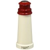 Fletchers' Mill Lighthouse Salt Shaker, White/Red - 6 Inch, Adjustable