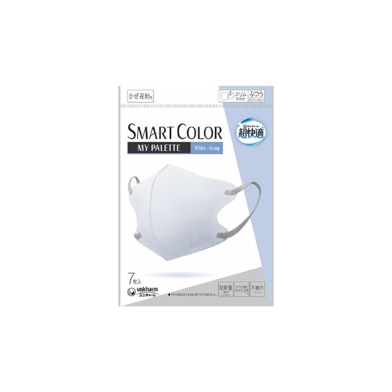 [ユニ・チャーム] 超快適ＳＭＡＲＴＣＯＬＯＲ ＭｙＰａｌｅｔｔｅ Ｗｈｉｔｅ×Ｇｒａｙふつう７枚