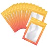 100 Pcs Gradient Colors Resealable Mylar Bags (Yellow Orange, 2.7x3.9
