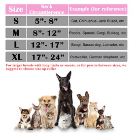 Katoggy Inflatable Dog Recovery Collar, Soft Blow-up Protective Recovery Dog Cone, Pet Donut Cone Collar, Comfy Elizabethan Collar After Surgery for Medium Dog to Prevent from Biting & Scratching