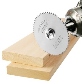 AMSAMOTION High Speed Steel Rotary Tool Blades; 8 Small Circular Saw Steel Blades for Cutting Wood, Plastic and Metal