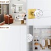 HIEMEY 2 Pcs Glass Dummy Door Knobs Interior, Gold Crystal