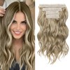 REECHO Hair Extensions, 4PCS Clip in Hair Extensions 14" Short
