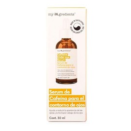 MY INGREDIENTS, Sérum de Cafeína, para el Área Debajo de los Ojos, Reduce Ojeras, e Inflamación, 30 ml