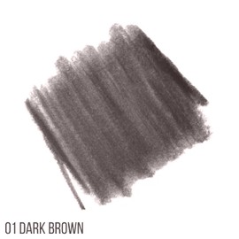 Sheila Cosmetics My Brow Pencil with Solid Formula, Dermatologically Tested, Includes Attached Sharpener, Made in Italy (01 Dark Brown)