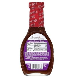 Asian Sesame Ginger Salad Fat-Free, Sugar-Free Asian Sesame Ginger Salad Dressing, 8 fl oz, Pack of 2, Fre