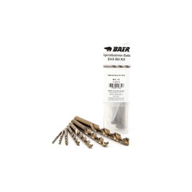 BaerCoil BAER HSSE Twist Drill Bit Set M 3 - M 12 - Made of High-Alloy HSSE/Cobalt Steel - Core Hole Drill Set, Steel Drill - Iron Drill - Drilling