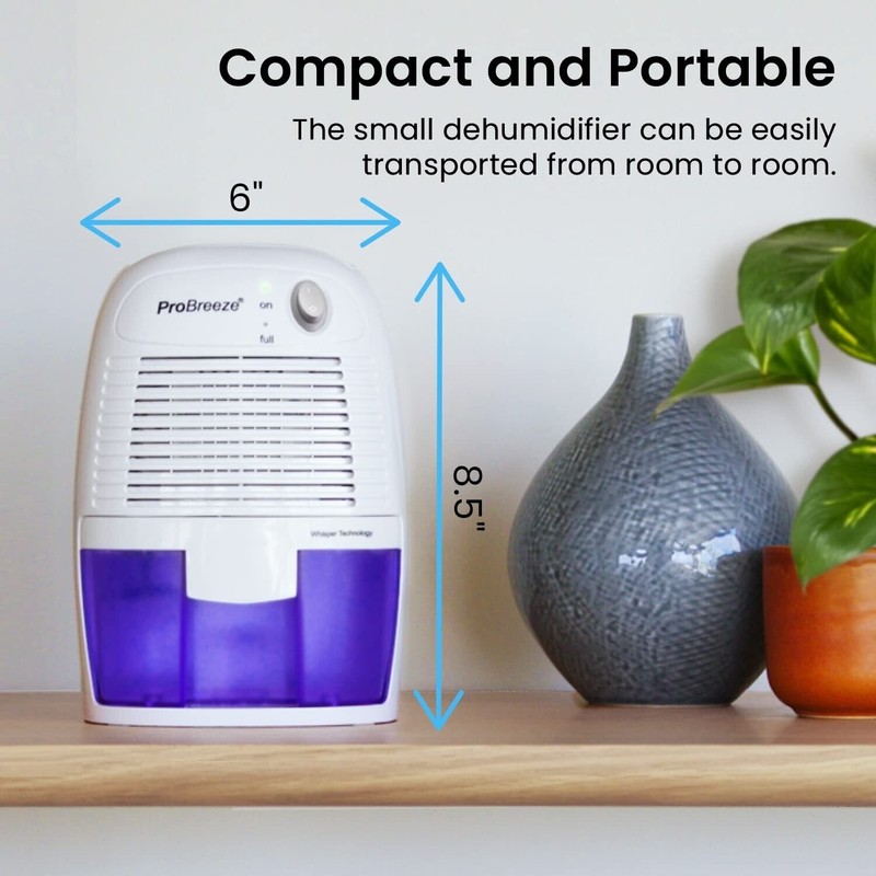 Pro Breeze Dehumidifiers for Home,215sqft Small Dehumidifiers for Room,16oz T...