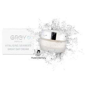 GREY Berlin Vitalising Seaweed Great Day Cream, Moisturising Anti-Ageing Cream with Icelandic Algae, Face Care Also for Dry Skin, Vegan Natural Cosmetics Made in Germany