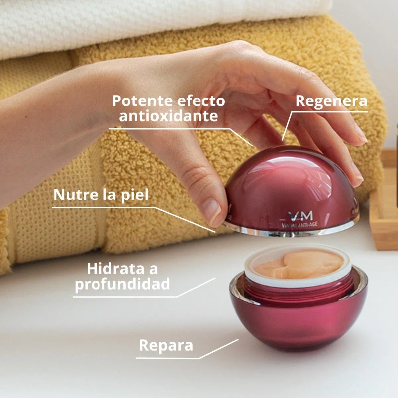 KOSEI Crema Antiedad VINUM 50ml con Resveratrol y Vitamina E,