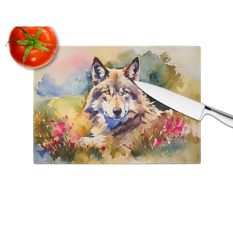 Caroline's Treasures DAC3003LCB Wolves Wolf Glass Cutting Board Large Decorative