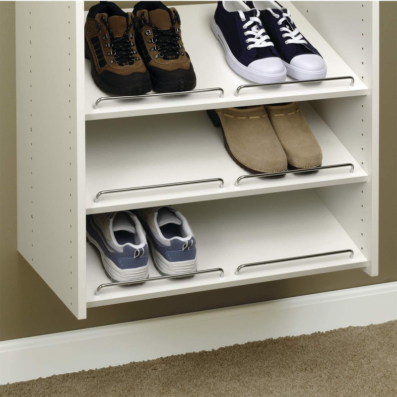 Easy Track Shoe Shelves Closet Storage, 24" - 3 Pack,