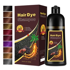 Hair Dye Shampoo Silver Gray, 3 in 1 Long-Lasting Hair Color Shampoo with Herbal Ingredients, Instant Natural Color, Easy Application at home for Women Men 16.9 Fl Oz