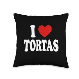 I HEART LOVE Tortas Throw Pillow
