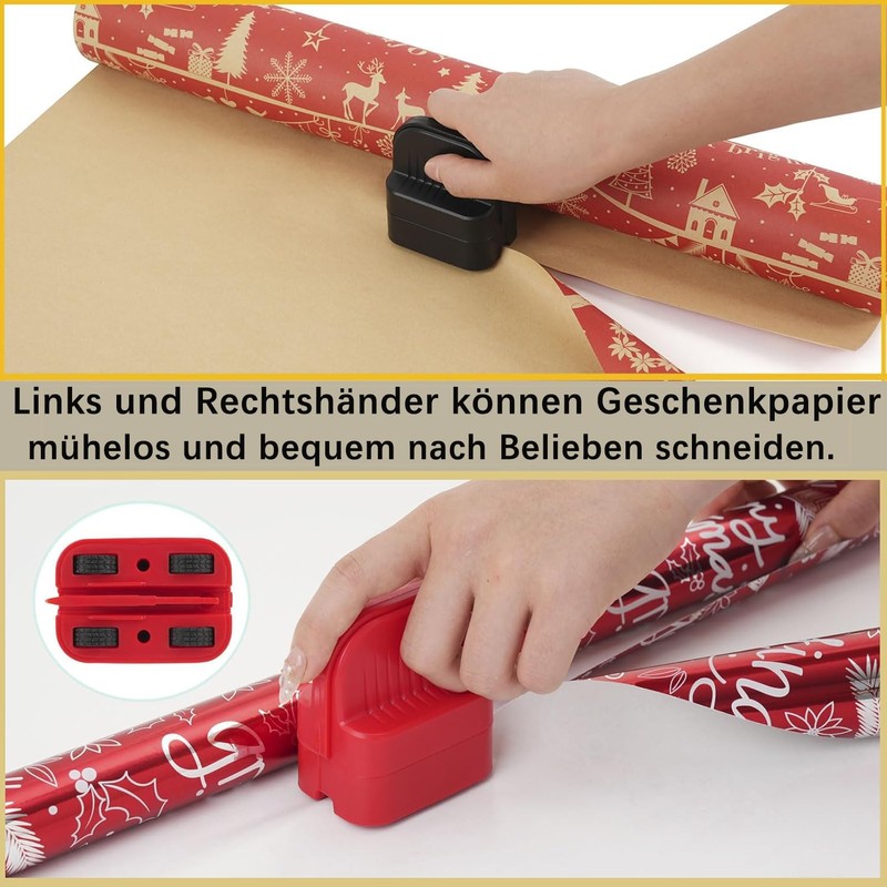 Yuentoen Wrapping Paper Cutter with Wheels, Paper Cutter, Wrapping Paper