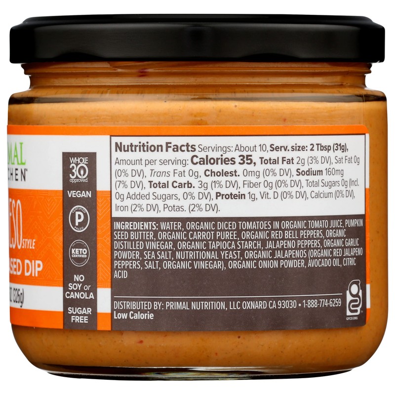 Primal Kitchen No Dairy Plant Based Queso, 11.5 OZ