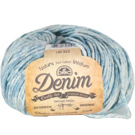 DMC Natura Denim Yarn, Used Blue (137), 50g