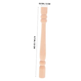 Operitacx 2Pcs Solid Wood Staircase Spindles Unpainted Wooden Balusters for Indoor Stairs Durable Furniture Accessories Decor Elements for DIY Miniature House