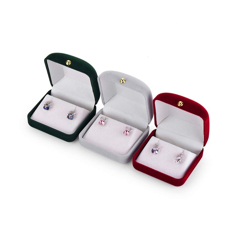 POKOFO Velvet Earrings Storage Box Jewelry Packaging Gift Showcase Display