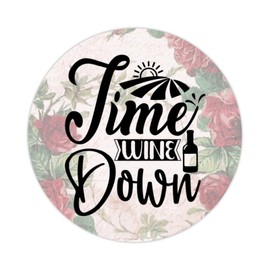 Luckluccy Time Wine Down Stickers 50 Pcs Grapes Vines Decals Stickers Wine Cellar Durable Sticker Labels Suitable for Teenagers and Adults Colleagues Family Gifts 3inch Housewarming Gift
