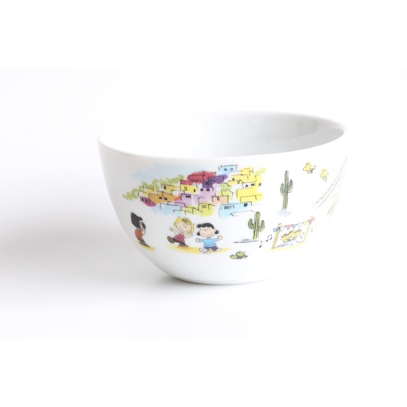 Simizu Pottery German Mexican Snoopy Bowl, Set of 2