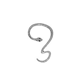 Statement Women's Ear Jewellery Snake Ear Cuff with Artificial Stones Crystals Silver, Artificial stone
