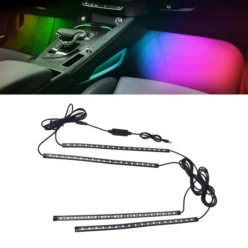 RGBW Music LED Car Interior Strip Light Music Car Interior