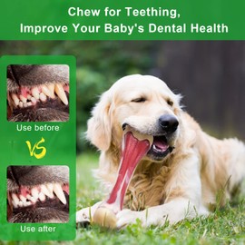 Pasking 2 Pack Dog Chew Toys for Aggressive Chewers, Beef Flavor Indestructible Nylon Puppy Bone Tough Teething & Calming for Large Medium Breeds(20lbs-75lbs) Birthday Gift Christmas