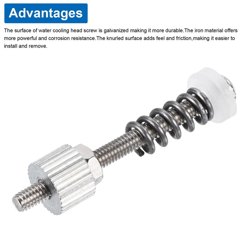 sourcing map CPU M2.5 Water Cooling Screw Iron Mounting Screws