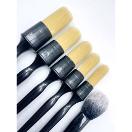 Unbranded Car Detailing Brush Set, 6 Pack Natural Boars Hair Detailing Brushes