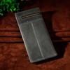 Le'aokuu Mens Genuine Leather Organizer Checkbook Card Case Bifold Wallet