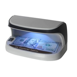 UV Counterfeit Bill Money Detector,Auto ON/Off,Small Footprint, LED Light Currency Check,Portable,Lightweight,Rechargeable, Bills Credit Cards Banknote Passports IDs All Currencies