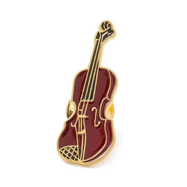 Gelirda 10Pcs Dark Red Music Instrument Lapel Pins with Clutch