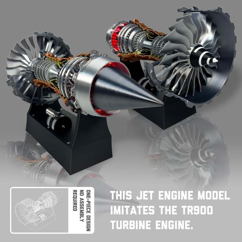 HI-REEKE Jet Engine Model Kit, TR900 Turbofan Aircraft Engine Model