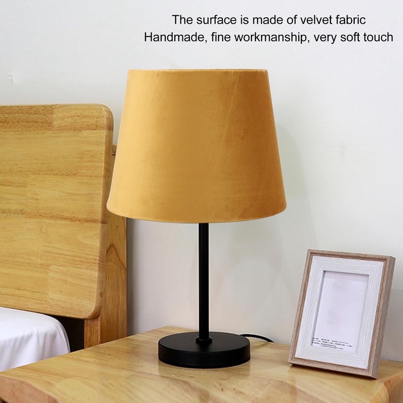 Fabric Lampshade E27 E14 Velvet Conical Decorative Lamp Replacement Shade