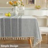 TruDelve Cotton Blend Tablecloth Rectangle Table Grey Tablecloths Rustic Farmhouse