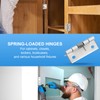 PATIKIL 4 Pcs Spring Loaded Hinges, 2" Self Closing Door