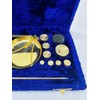 Vintage Brass Balance Weighing Scale Polished With Velvet Box With