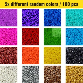 zetpo Cat Nail Caps | Cat Claw Covers | with Adhesives and Applicators (L, 5X Solid Random Colors | 100 pcs)