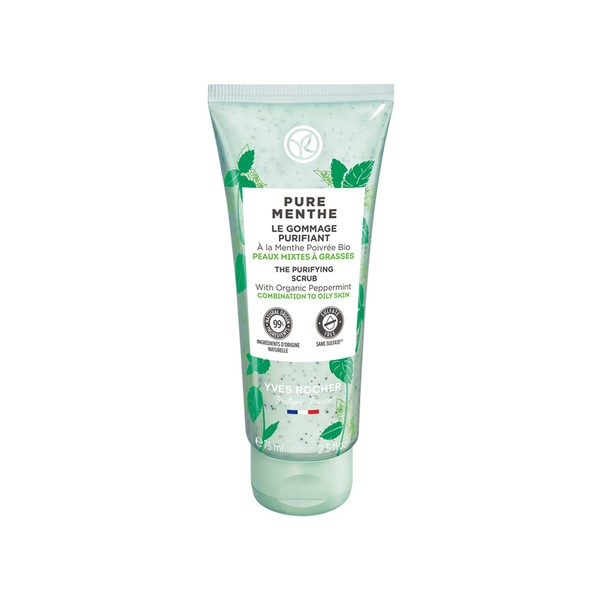 Yves Rocher Pure Menthe The purifying scrub for combination to oily Skin 75 ml 2.5 fl.oz