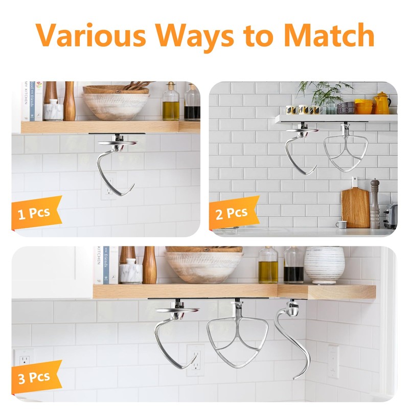 4 Pack Stand Mixer Accessories Holder Compatible with Kitchen Aid